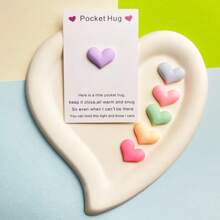 1/6 قطعة، بطاقة تهنئة بقلب ماكرون على شكل قلب، هدية من الراتنج، أعطها لأفضل الأصدقاء - تذكار جميل للأصدقاء الإناث. هدية لفتة حلوة، عناق بطاقة الحب، هدايا عيد الحب الرائعة. تذكاراً للصداقة الأنيقة، مفاجأة سنتيم، يجب أن يكون لديك لأفضل التجمعات الرومانية أو التجمعات