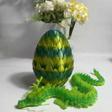 1pc 3D Printed Giant Scaled Dragon Egg + 23.62 Inch Large Decorative Item, Home Gift, Party Gift, Halloween & Christmas Gift, Fashionable Scaled Dragon Decor