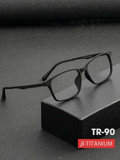 1 副男女通用超轻小框钛合金复古时尚防蓝光透明镜片眼镜，适合日常佩戴，防止电脑和手机辐射