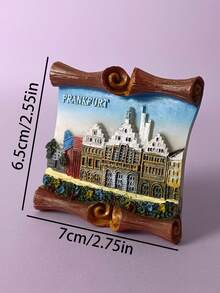 1 pezzo Calamita da frigo souvenir da viaggio 3D creativa della città, calamita decorativa fatta a mano, adatta per Natale - Multicolore - Visualizzare 21