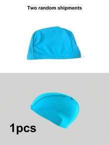 1pc Solid Color Nylon Swimming Cap, Unisex, Comfortable & Non-Binding Swim Hat, Beach Essentials, Beach Accessories, Pool Float - Multicolor - View 10