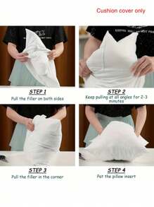 2/4/6 buc. Inserții de pernă pătrată, albă, moale, stil clasic, ușoare, lavabile la mașină, set de huse de pernă de lux, solid, neted, contemporan, ascuns, cu fermoar, fețe de pernă de calitate superioară pentru canapea, sufragerie, dormitor, perne decorative, 4 dimensiuni, (fără miez de pernă)