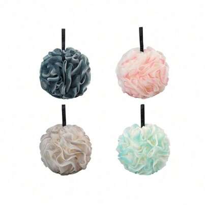 High-Grade Gradual Change Color Bath Ball | Super Soft Foaming Net Design, Bath Flowers Are Not Easy To Scatter, Perfect Rubbing And Bathing