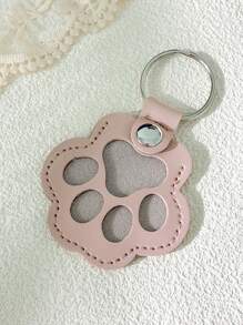 1pc Commemorative Leather Pet Hair Keepsake Bag - Multipurpose Portable Keychain, Suitable For Cats And Dogs, Pet Memorial Hair Storage Box