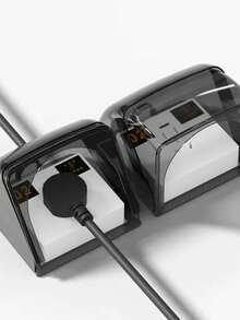 1 件可拉伸防水户外插座盖，超薄防水开关和插座盖，- 灵活的矩形电源插座保护器，适用于充电站，适合，防雨黑色插头保护器，透明设计，耐用的透明材料 - 彩色 - 查看 2