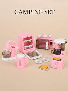 Miniatur-Haushaltsgeräte, Camping-Geschirr-Set, dekorative Sammlerstücke, Dessert-Tisch-Accessoires, Aktivitäts-Displayprops, realistische Modelle, Spielzubehör, Rollenspiel-Set - Verschiedenfarbig - Übersicht 13