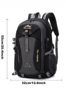 1 件山地徒步背包，10.57 加仑尼龙软壳背包 - 纯色，实用口袋，拉链开合，流苏装饰，适合户外、运动、休闲、旅行