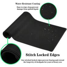 Floral Pattern Office Desk Pad Jumbo Mouse Pad Gaming Mousepad With Non - Slip Rubber Base Waterproof And Stitched Edges For Game And Office