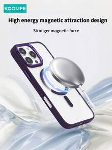 Koolife 1件裝適用於 18 Pro/18 Pro Max/17 Pro Max/Apple 17/Apple 17 Pro/Apple 17 Air/16/16 Pro/16 Plus/16 Pro Max/11/12/13/14/15 Pro Max 加厚防摔 TPU+PC 磁吸保護殼，極致防護，透明材質還原原機顏色 - 暗紫色 - 查看 4