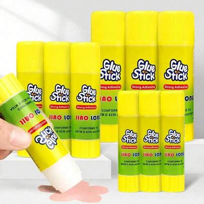 5 pezzi di bastoncini di colla super resistente - asciugatura rapida, alta viscosità, bastoncini di colla PVA solida con design a cartone animato, adatti per artigianato per ufficio e scuola, adesivo per casa e ufficio, applicabile per lavori di carta, biglietti, foto