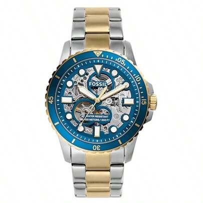 Fossil Fossil 男式自动机械不锈钢三针手表不锈钢表壳/防刮玻璃 ME3201/ME3191/ME3190