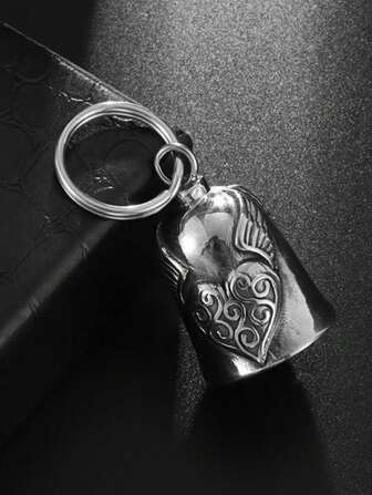 1 pieza Estilo de calle casual Nuevo llavero vintage con campana de San Benito, llavero con campana de bicicleta con suerte, accesorios para bolsos, accesorios para automóviles, ideas de regalo para maestros, amigos y hermanas