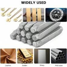 Steel Seal Stamping Set - Jewelry Metal Stamping Tool - Jewelry Carving Tool - Jewelry Chiseling Set Professional Craft Mold - Steel Texture - Suitable For Imprinting On Wood, Leather, Jewelry, Etc. - Handicraft And Art Stamping Set