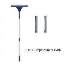 1pc Multi Functional Wiper, Glass Cleaner, Wipe Water Stains, Extendable Rod, Strong Water Absorption, Wipe Glass Artworks, Household Window Cleaning Tool, High-Rise Window Cleaning Wiper Brush