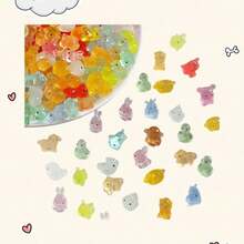 5/10/30/50/100pcs Glow-In-The-Dark Resin Animals, Resin Realistic Mini Glow-In-The-Dark Small Animals, DIY Cartoon Toys Micro Landscape Decor, Surprise Gift Pack, For Craft Dollhouse, Pranks, Garden Decor, Miniature Figurines, Toys, Miniature Statues, Turtles, Resin Animals, Mini Toys - Multicolor - View 6