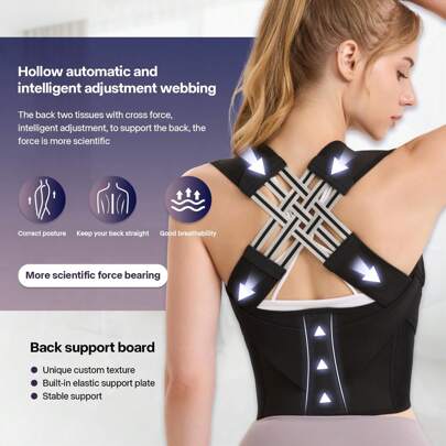 Back Brace Posture Corrector For Women, Adjustable Back Straightener For Posture Correction , Neck Shoulder Lumbar Upper Lower Back Pain Relief - Scoliosis, Hunchback, Spine Corrector