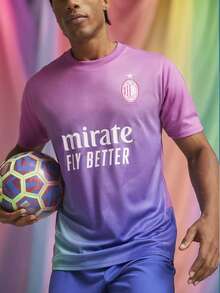 Jersey  AC milan color Playera con Short - Morado - Ver 1