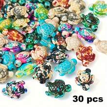 10/20/30/50/100pcs Assorted 3D Turquoise Sea Turtle Beads, Vibrant Natural Stone Jewelry Supplies, Suitable For DIY Bracelets, Necklaces, Earrings - Ocean Style Craft Series, Sea Turtle Jewelry - Multicolor - View 15