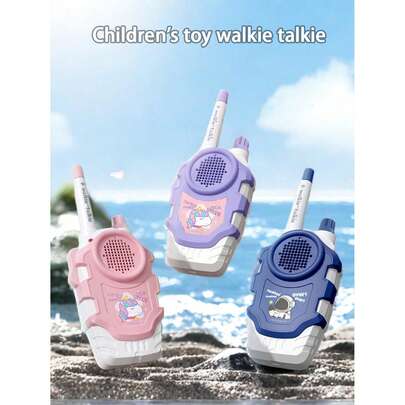 1 对儿童新款对讲机，家庭互动玩具，角色扮演，长距离通信，操作简便，可快速使用，节日礼物