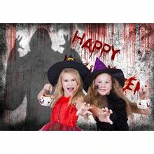 CZ Happy Halloween Backdrop Nightmare Before Christmas Background Scary Ghost Party Decorations For Photography Pictures 7X5FT 072 1439 - 黃色 - 查看 2