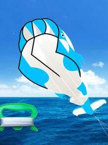 1 pezzo Delfino, balena, orca gonfiabile morbido e senza ossa, con bobina da 50 m e coda, adatto per attività all'aperto. Un regalo perfetto per amici e familiari durante le vacanze.