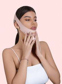 1pc Pink Thin Elastic Women's Face Sleeping Face Mask Strap, Suitable For Everyday Wear