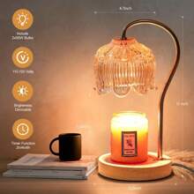 Candle Warmer Lamp With Timer,Dimmable Candle Warmer Lamp, Adjustable Height Candle Lamp, Electric Candle Lamp Warmer,Gifts For Mom,Mother's Day Gifts,Christmas Gifts,Home Decor Products