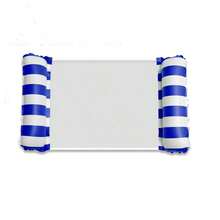 1pc Inflatable Pool Hammock With Mesh - Striped Adult Lounger For Vacation, Party And Relaxation, Pink, Yellow, White, Green, Blue, Etc., Outdoor Hammock, Beach Pool Essentials, Great For Photo Taking