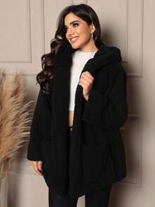 CUTE TED Coat With Hood - Negro - Ver 3