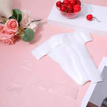 100Pcs Disposable Plastic Cup Holder Bags With Handles, T Type Pouches Clear Dr Carrier For Hanging Drs Coffee Milk Beverage Jui Cups Carrier Bag, 12.5x23cm - initial - View 3