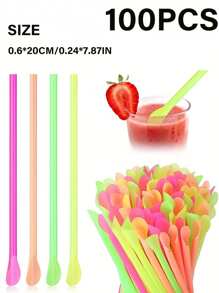 100/200/300pcs Thickened Durable Black Straws, Black Bendable Straws, Length 8.27inch/21cm, Coffee And Stirrers, Drink Accessories, Diameter 0.24inch/0.6cm, Suitable For Kitchen, Bar, Club, Drinks, Milk, Soda Water, Party, Restaurants And Home Use