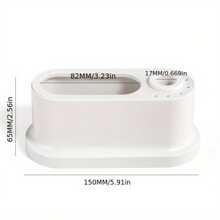 8格白色塑料美甲工具收纳盒 - 专业防尘桌面收纳盒，适用于指甲锉、刷子和抛光块，便携式化妆工具整理盒 - 彩色 - 查看 7