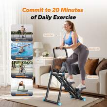 MERACH New Version Vertical Climber Machine For Full-Body Workout Equipment, Stair Stepper For Home Gym Exercise, Compact Folding Cardio Exercise Climber With Extended Step Range, Adjustable Handlebar & Pedals - màu đen - Xem 8