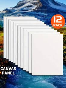 1/4/12 pezzi Tela su telaio professionale di misure 17,8 cm x 22,9 cm, 25,4 cm x 25,4 cm, 40,6 cm x 50,8 cm, 76,2 cm x 76,2 cm, 76,2 cm x 101,6 cm, Telaio in legno per galleria, pannelli di tela per pittura ad olio, acrilico, forniture artistiche per adulti e principianti, decorazione murale popolare