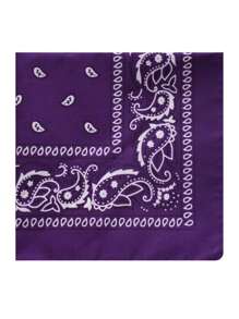 1pc Polyester Cashew Flower Bandana, Versatile Headwrap For Hip Hop Street Dance, European & American Hiphop, West Coast Outdoor Use