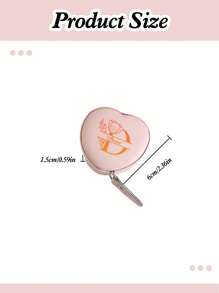 1pc Custom Heart Shape Mini Measuring Ruler, Custom Name And Fashion Design, Portable Cute PU Leather Tailor Sewing Tool, Clothes Measuring Ruler, One-Key Retract Ruler, Waist Circumference And Body Measuring Ruler,For School Supplies,Back To School