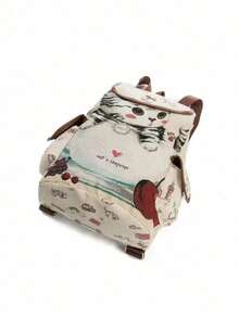 Unique Style Women's Backpack Drawstring Closure Embroidery Large Capacity Bag - Multicolor - View 2