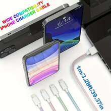 Paquete de 1/4 unidades de 1m/3,28ft/39,37in Cable de carga [MFi certificado] de color múltiple, cable USB de carga rápida, cable de datos trenzado de nailon compatible con iPhone 14/13/12/11 Pro Max/XS MAX/XR/XS/X/8/7 Plus - color Macarrón compatible con iPhone 14 Pro Max, 14 Pro, 14 Plus, 13 Pro Max, 13 Pro, 13, 12 Pro, 12, 11, XS, XR, 8 Plus, 8, 7, 6, 5, SE, compatible con iPad Lightning
