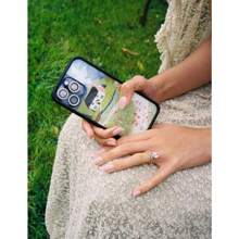 AWildflower Cases Compatible With Apple  15 Pro Max Protective Black Bumper 4ft Drop Test Certified Women Owned Small Business Nara Smith Collab Cottage Nature Green Dainty  CuteA