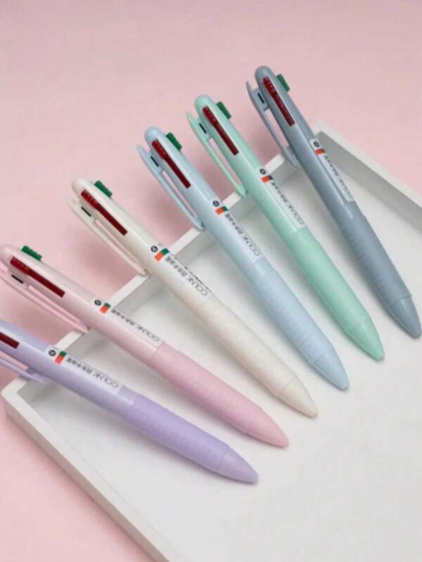 4-In-1 Multicolor 0.5mm Ballpoint Pens, Smooth Retractable Ink Pens With Clip, Fine Point Cute Nurse Pens, Random Color,For School Supplies,Back To School