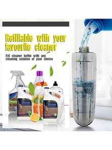 用于地板清洁的喷雾拖把，超细纤维除尘木地板拖把，带 1/4 可重复使用可洗垫的湿喷拖把，适用于家庭、商用硬木、复合乙烯基、木地板和瓷砖地板 - 彩色 - 查看 3