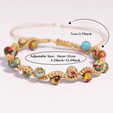 Braccialetto fatto a mano in pietra naturale imperiale, braccialetto da yoga e meditazione per donna, regalo perfetto per uso quotidiano, vacanze estive e gioielleria
