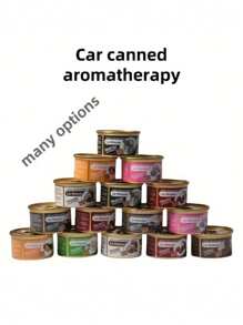 Premium Scented Car Air Freshener In Wooden Jar- Long-Lasting Aromatherapy For Vehicles, Homes & Offices, Choose From 17 Scents, Natural Balm & Compressed Tablet, Lasts Up To 60 Days:Pineapple-Coconut/Apple/Lavender/The Woods/ New Car/Lemon - Other - View 2