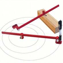 300mm Woodworking Compass Tool, Woodworking Compass Scriber, Large Compass For Woodworking, Circle Compass Woodworking Scribing Circle Ruler Marking Gauge Circle Marking Tool - Red - View 2