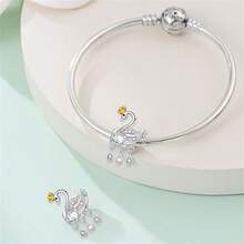 Mặt dây chuyền hình hoạt hình mạ bạc 925 mới, thích hợp để tự làm vòng tay, món quà trang sức thời trang dành cho phụ nữ. - Nhiều màu - Xem 4