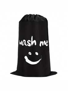 1PC Wash Me Travel Laundry Bag,Washable Drawstring Laundry Bag, EXTRA LARGE, Dirty Clothes Organizer, Large Enough To Hold 4 Loads Of Laundry, Easy Fit A Laundry Hamper Or Basket, Machine Washable, Dorm Room Essentials, College Essentialscloset Organization And Storage Bedroom - Multicolor - View 11