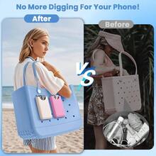 AOUTXE Phone Holder Insert For  Cell Phone Holder Button Accessory With Locking Buckle Compatible With L XL Original Baby Bogg  Bag Cream + Rose Pink A - Kem+Hồng - Xem 4