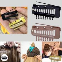 M12 Pcs Chunni Clips With Safty Pins Dupatta Hair Clip Easy To Use With Dupatta Hijab And Tikka Setting Multifunction10Teeth Snap Clips For Hair Extension Multiple Colour 5001 - 多色 - 查看 3