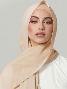 Set 2 buc eșarfă și bentiță pentru femei, combinație versatilă de eșarfă, hijab, asortare Abaya Ramadan Orientul Mijlociu, set eșarfă elastică și pălărie eșarfă din șifon, ținută casual