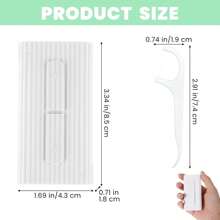 Portable Dental Floss Dispenser, Refillable Floss Holder Box, Automatic Travel Floss Stick Storage Case With 40pcs Floss Sticks For Teeth Cleaning - Multicolor - View 4